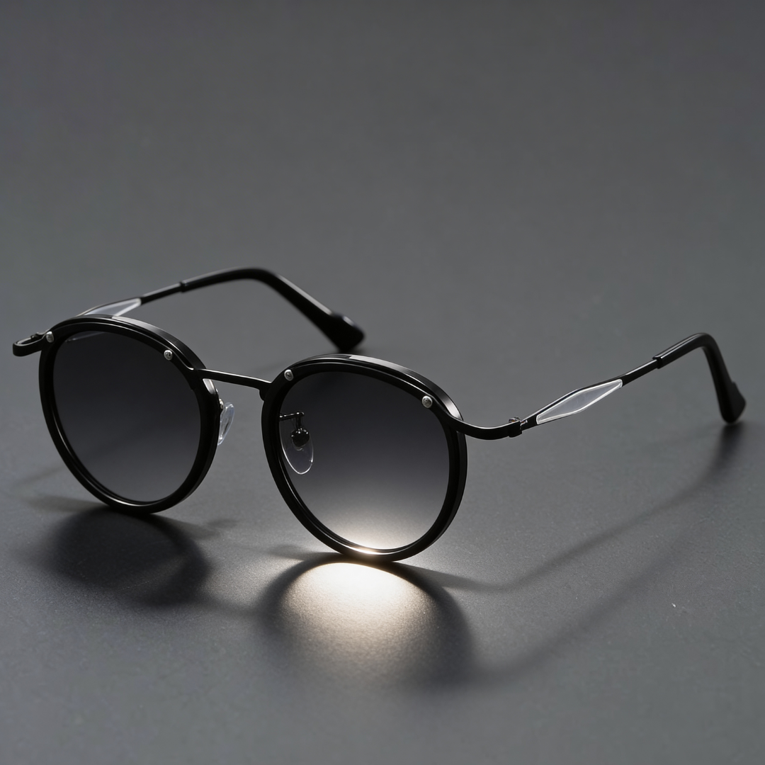 Men's UV400 Retro Round Sunglasses – Lightweight Frame