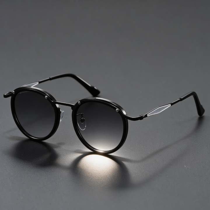 Men's UV400 Retro Round Sunglasses – Lightweight Frame