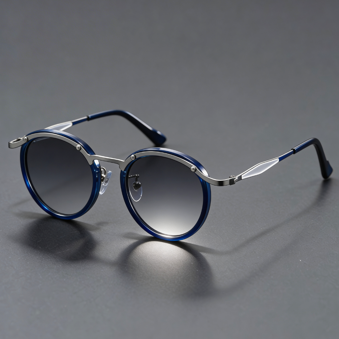 Men's UV400 Retro Round Sunglasses – Lightweight Frame