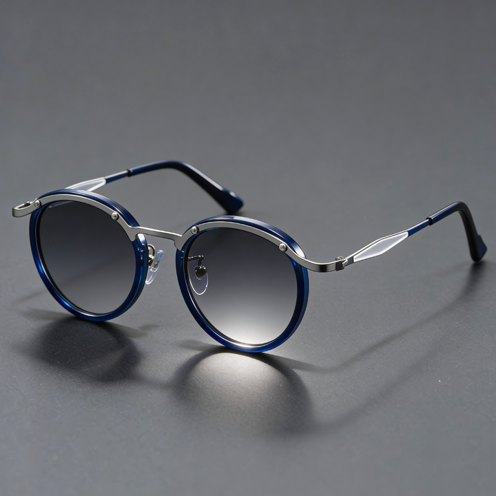 Men's UV400 Retro Round Sunglasses – Lightweight Frame