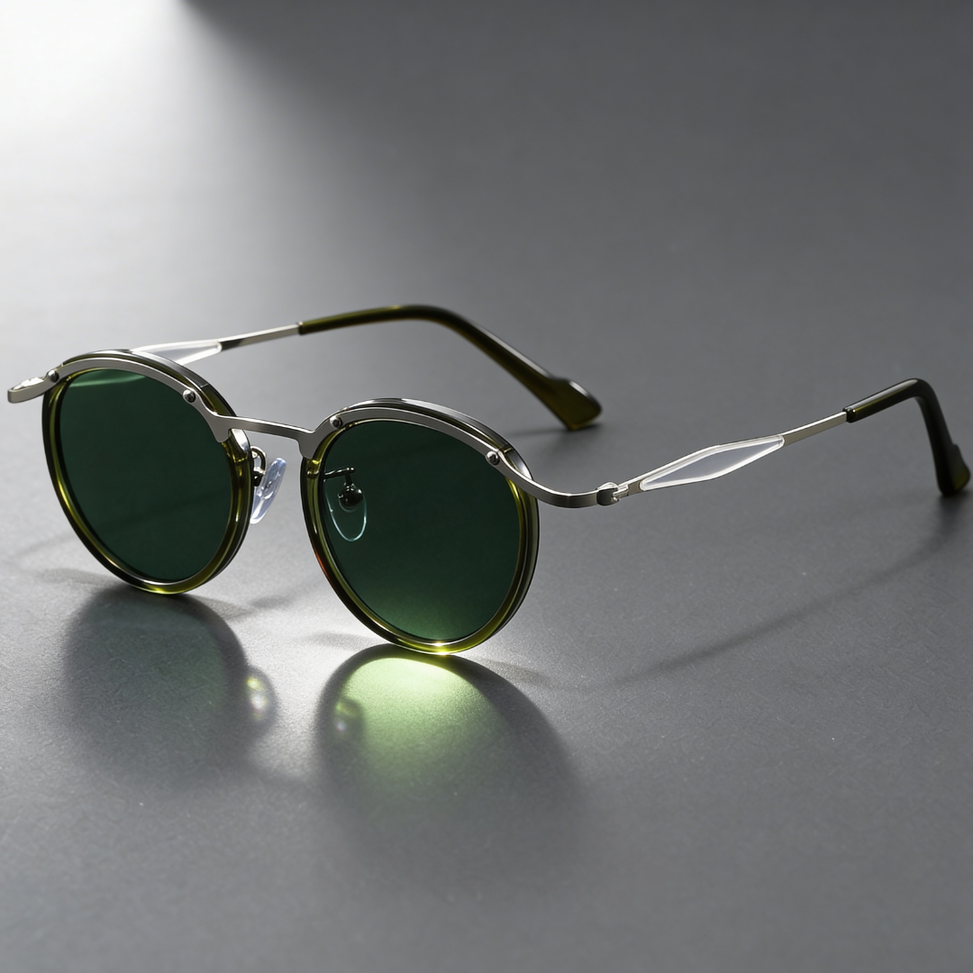 Men's UV400 Retro Round Sunglasses – Lightweight Frame