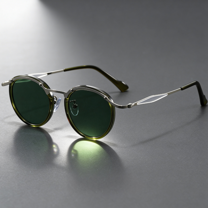 Men's UV400 Retro Round Sunglasses – Lightweight Frame