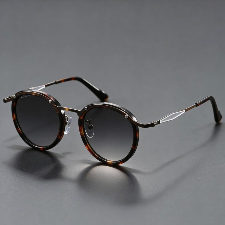 Men's UV400 Retro Round Sunglasses – Lightweight Frame
