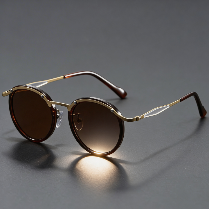 Men's UV400 Retro Round Sunglasses – Lightweight Frame
