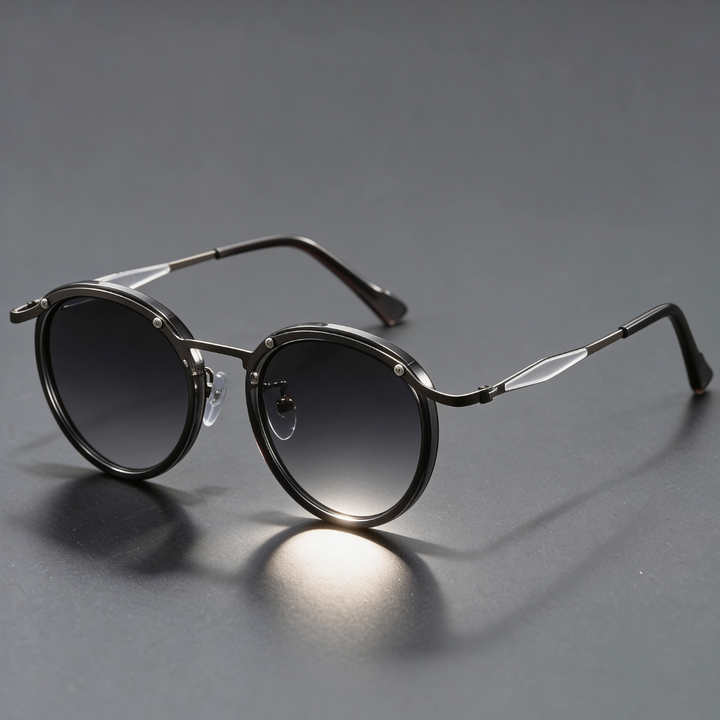Men's UV400 Retro Round Sunglasses – Lightweight Frame