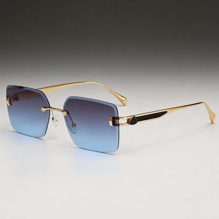 Women's Oversized UV400 Rimless Square Sunglasses