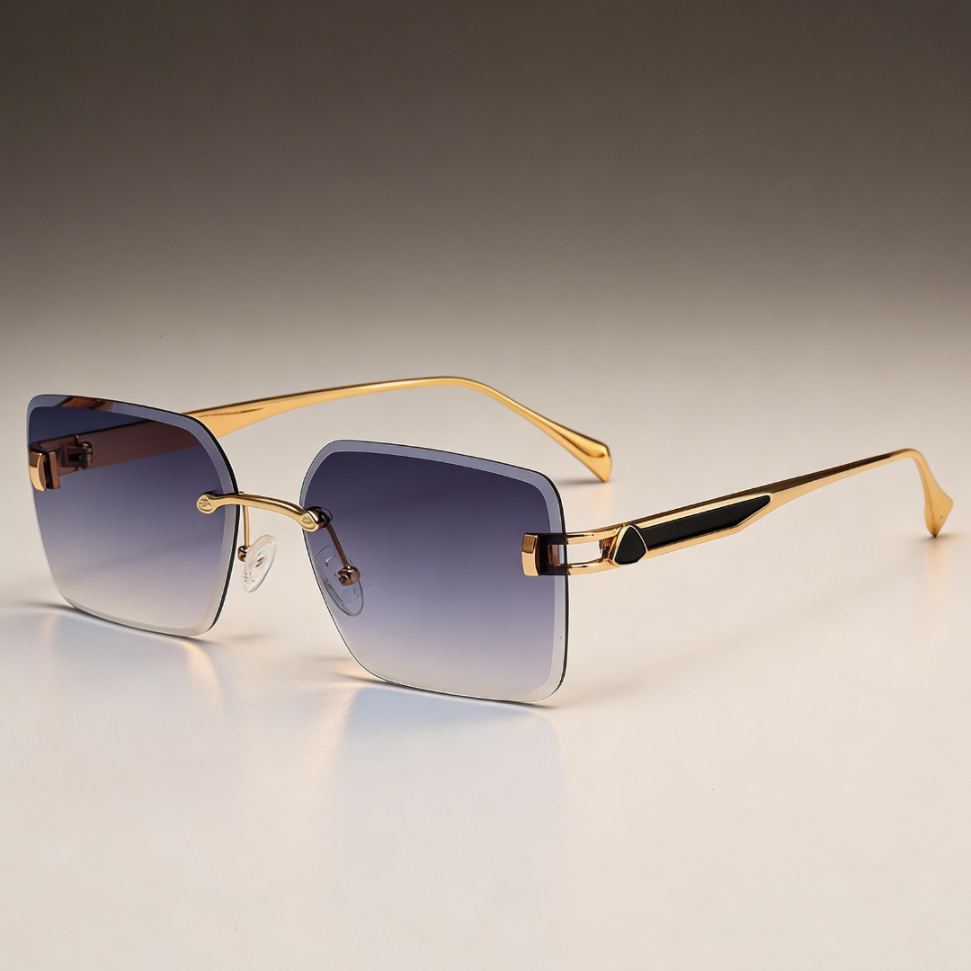 Women's Oversized UV400 Rimless Square Sunglasses