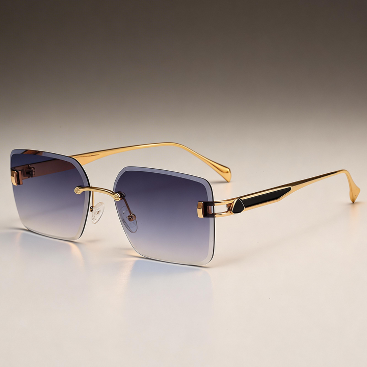 Women's Oversized UV400 Rimless Square Sunglasses