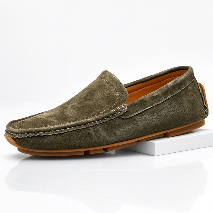 Men’s Suede Loafers with Cushioned Footbed