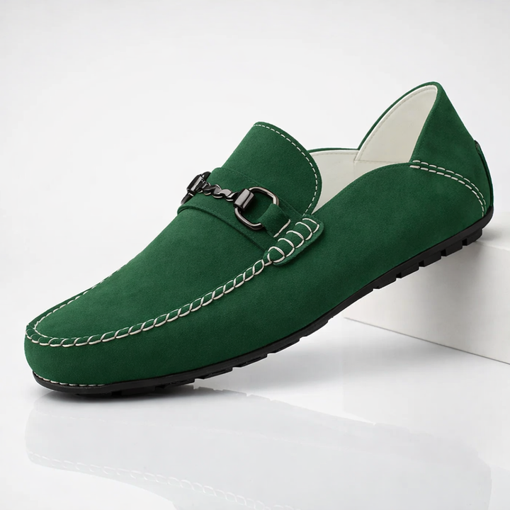 Men's Ricci Penny Suede Loafer – Cushioned Horsebit Shoes