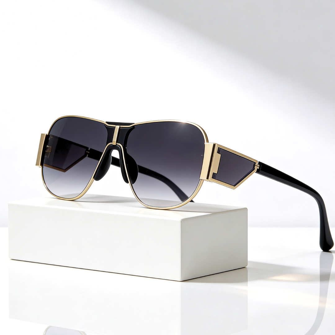 Unisex Oversized UV400 Aviator Sunglasses – Gradient