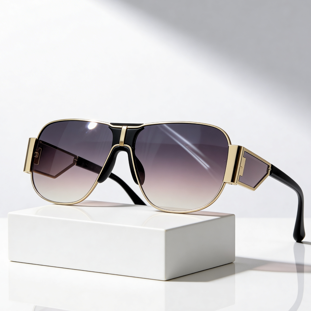 Unisex Oversized UV400 Aviator Sunglasses – Gradient
