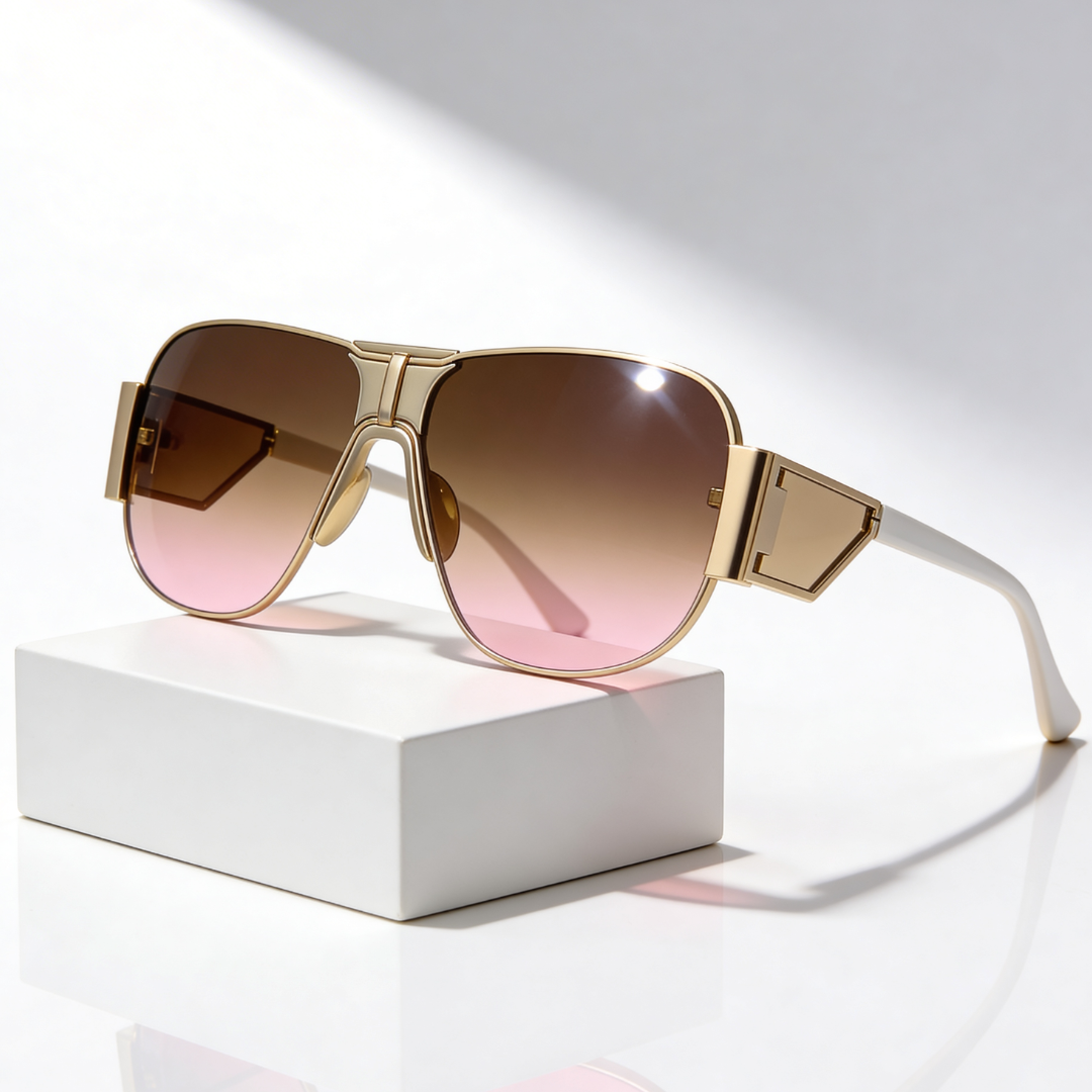 Unisex Oversized UV400 Aviator Sunglasses – Gradient