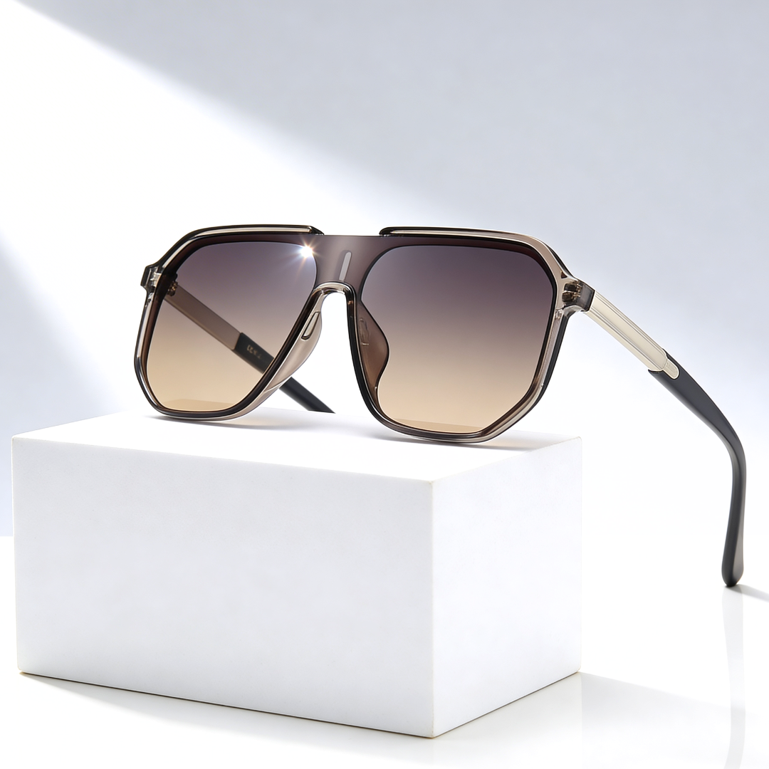 Men's Oversized UV400 Aviator Sunglasses – Acetate