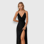 Women’s Cowl Neck Midi Dress-HighTouch
