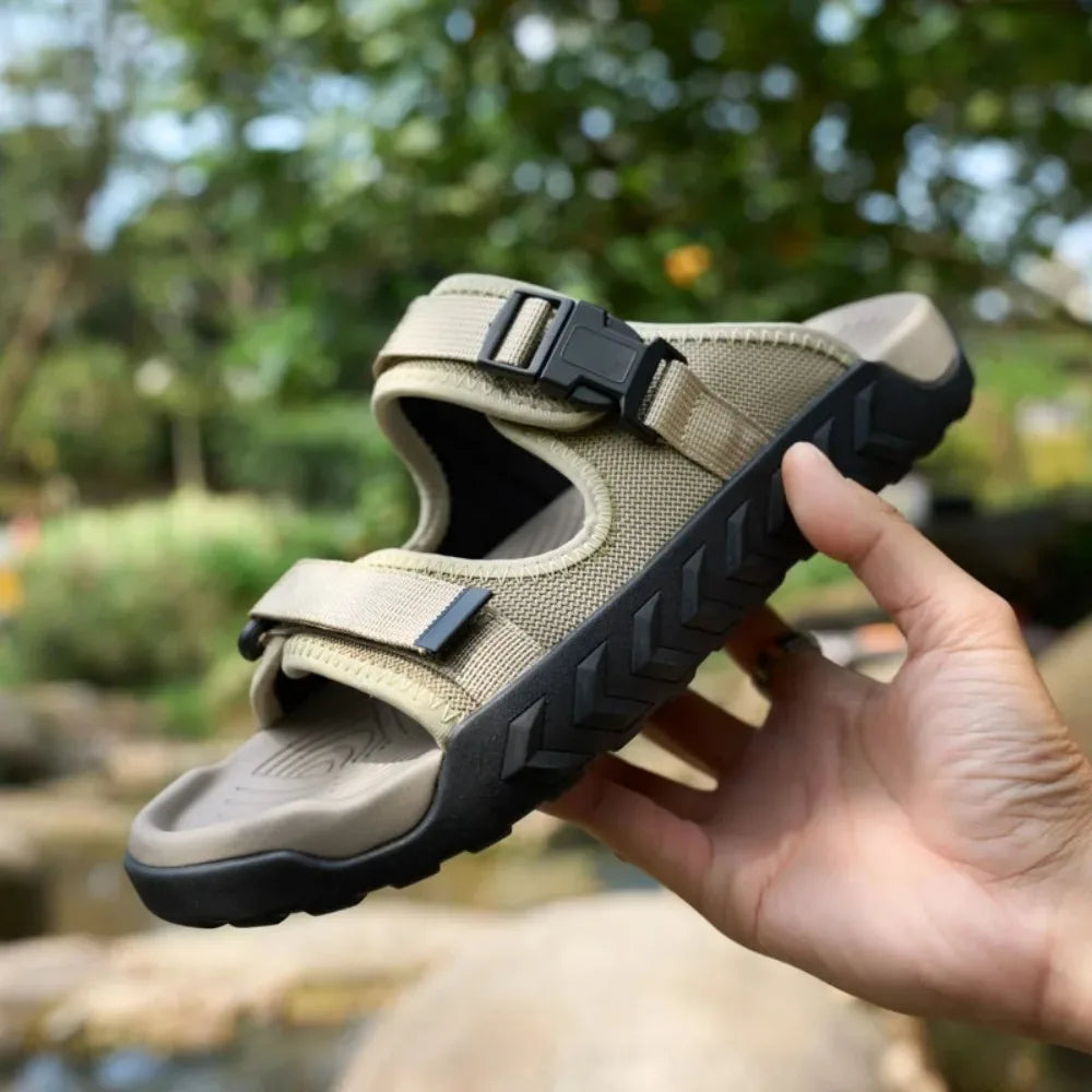 Men's Leather Outdoor Hiking Sports Sandals