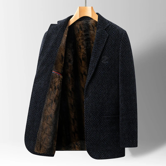 Men's Midnight Wool Coat – Tailored Warmth & Style