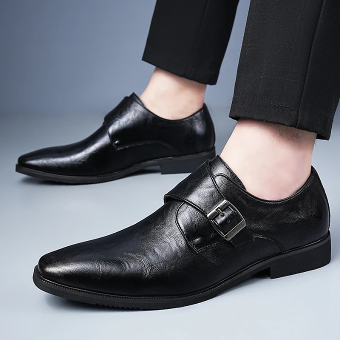 Men’s Full-Grain Leather Monk Shoes – Smart Style