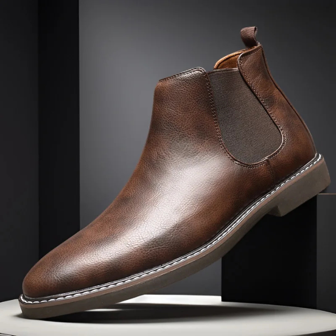 Men's Leather Chelsea Boots Ankle Dress Boots