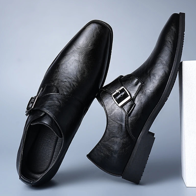 Men’s Full-Grain Leather Monk Shoes – Smart Style