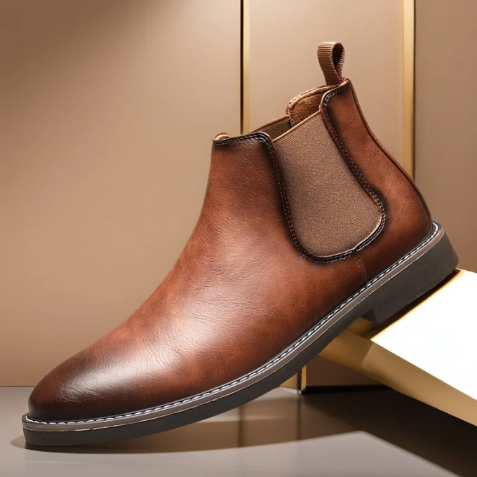 Men's Leather Chelsea Boots Ankle Dress Boots