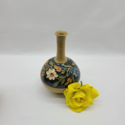 Dark Flower Glazed Vase