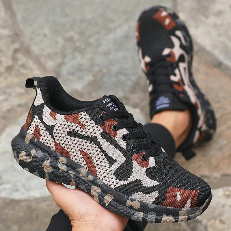 Camo Trail Sneakers – Breathable Cushioned Support