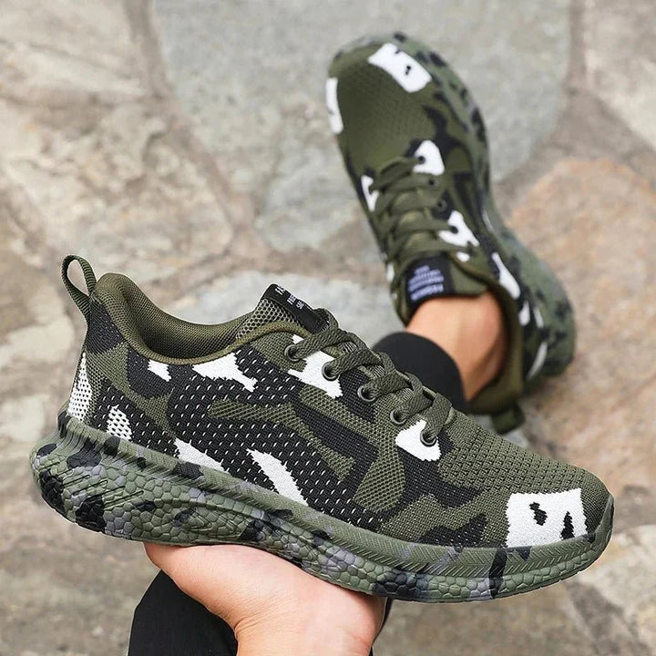 Camo Trail Sneakers – Breathable Cushioned Support
