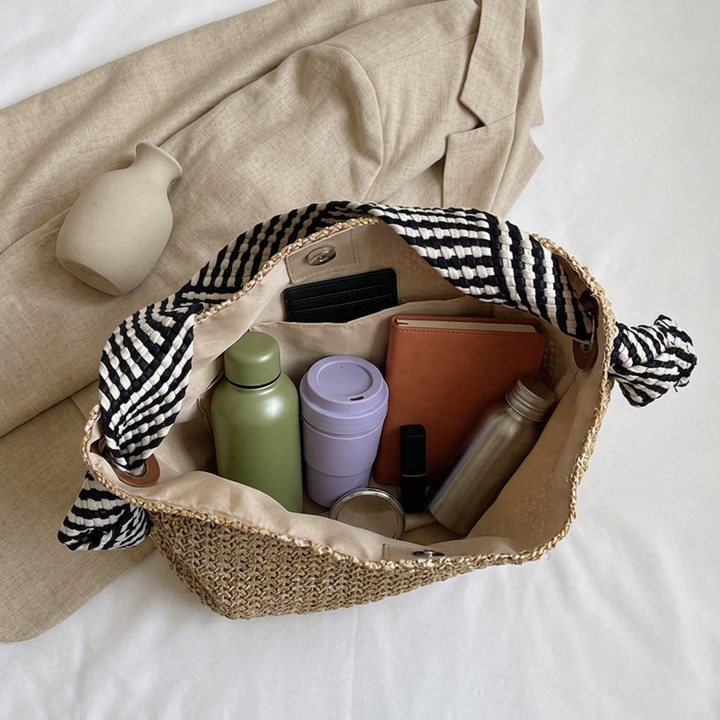 Amelie Canvas Tote Bag - Spacious Straw Everyday Carry