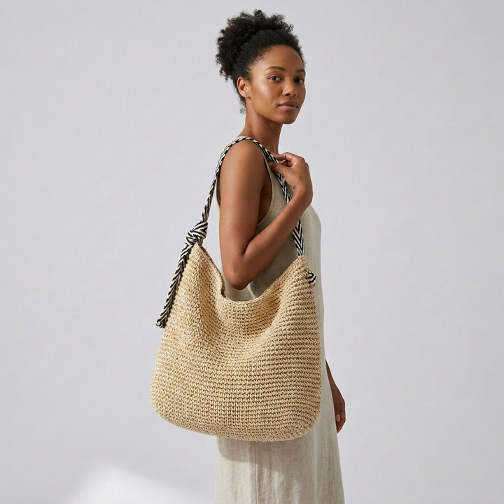 Amelie Canvas Tote Bag - Spacious Straw Everyday Carry