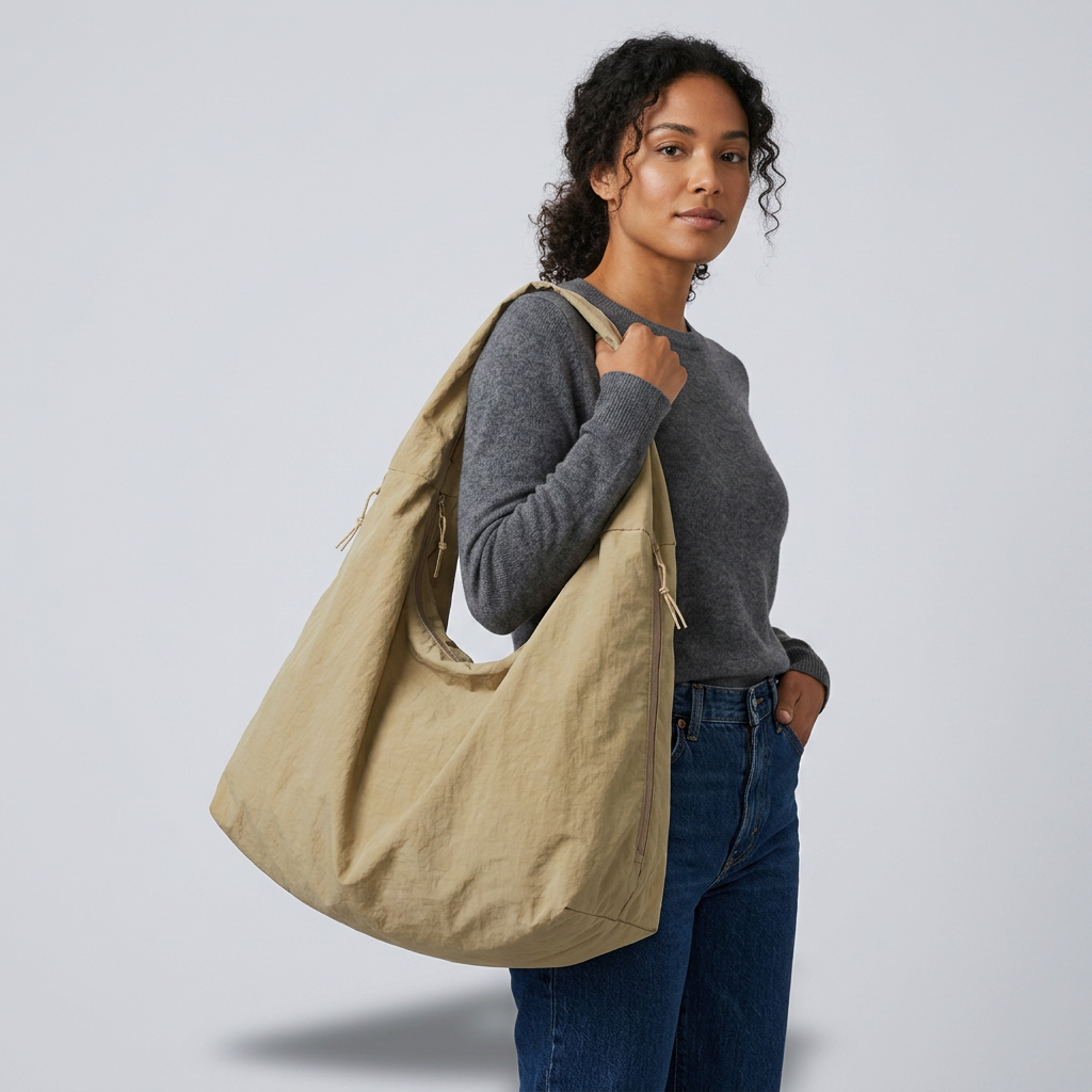 Clara Nylon Hobo Bag - Multi-Pocket Everyday Carry