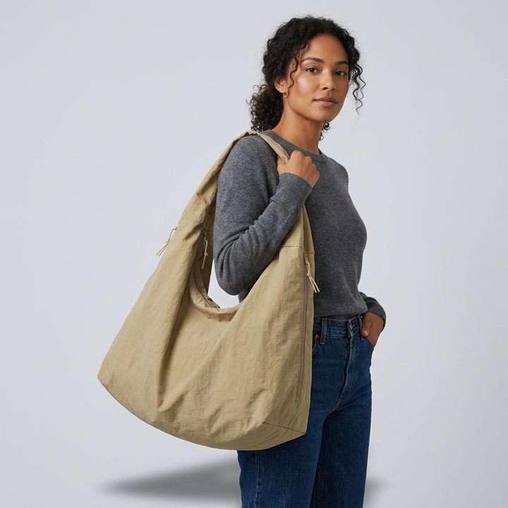 Clara Nylon Hobo Bag - Multi-Pocket Everyday Carry
