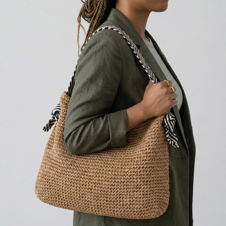 Amelie Canvas Tote Bag - Spacious Straw Everyday Carry