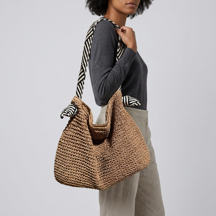 Amelie Canvas Tote Bag - Spacious Straw Everyday Carry
