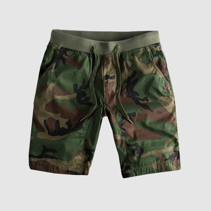 Men's Camouflage Drawstring Shorts - Comfortable Casual Wear