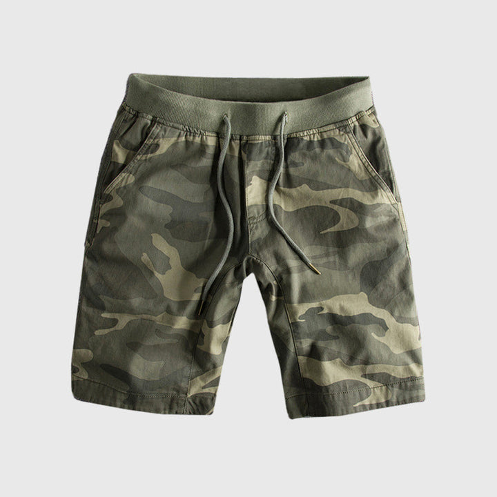 Men's Camouflage Drawstring Shorts - Comfortable Casual Wear