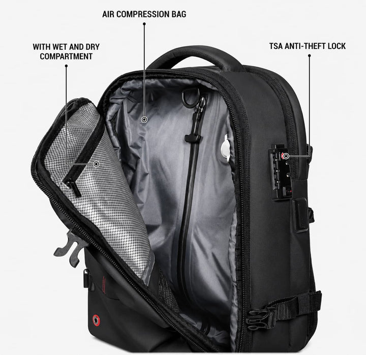 Vacuum Compression Travel Backpack