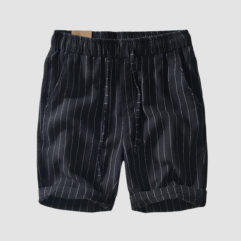 Men's Striped Drawstring Shorts - Casual Summer Wear
