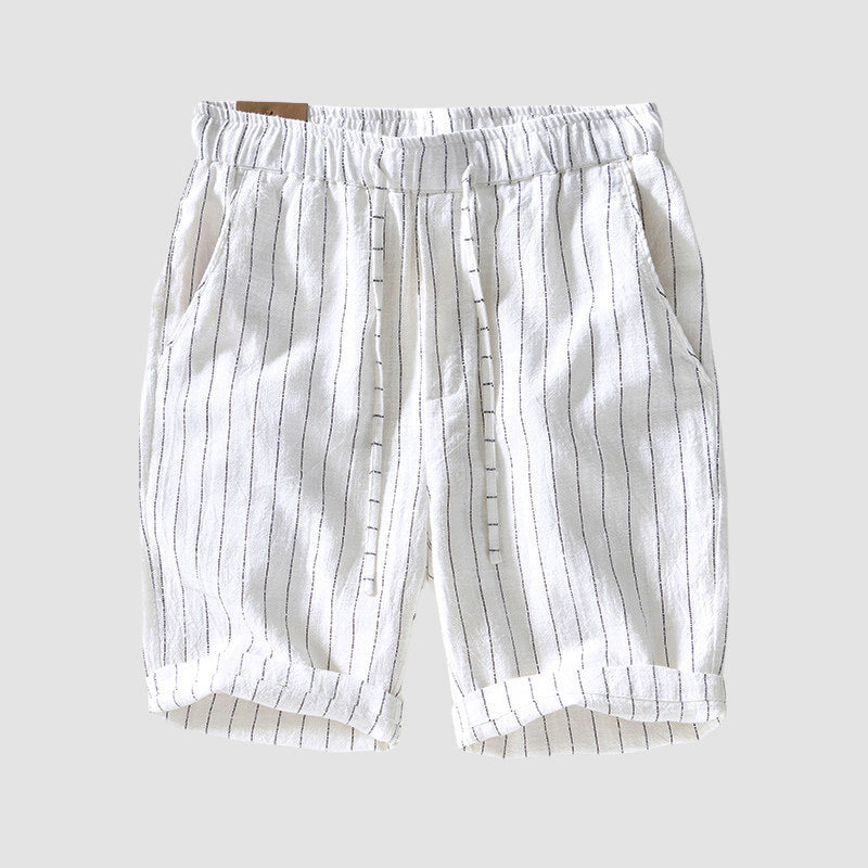 Men's Striped Drawstring Shorts - Casual Summer Wear