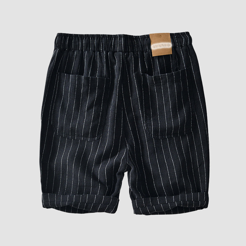 Men's Striped Drawstring Shorts - Casual Summer Wear