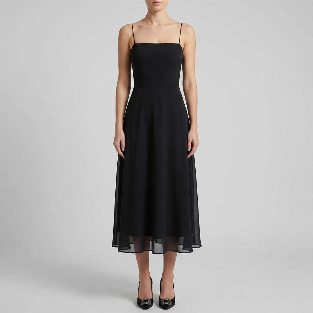Lare | Square Neck Midi Dress Elegant Wedding Guest