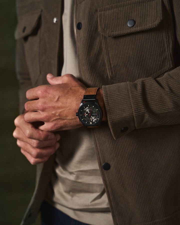 Men's Leather Watch – Curren Classic Chronograph
