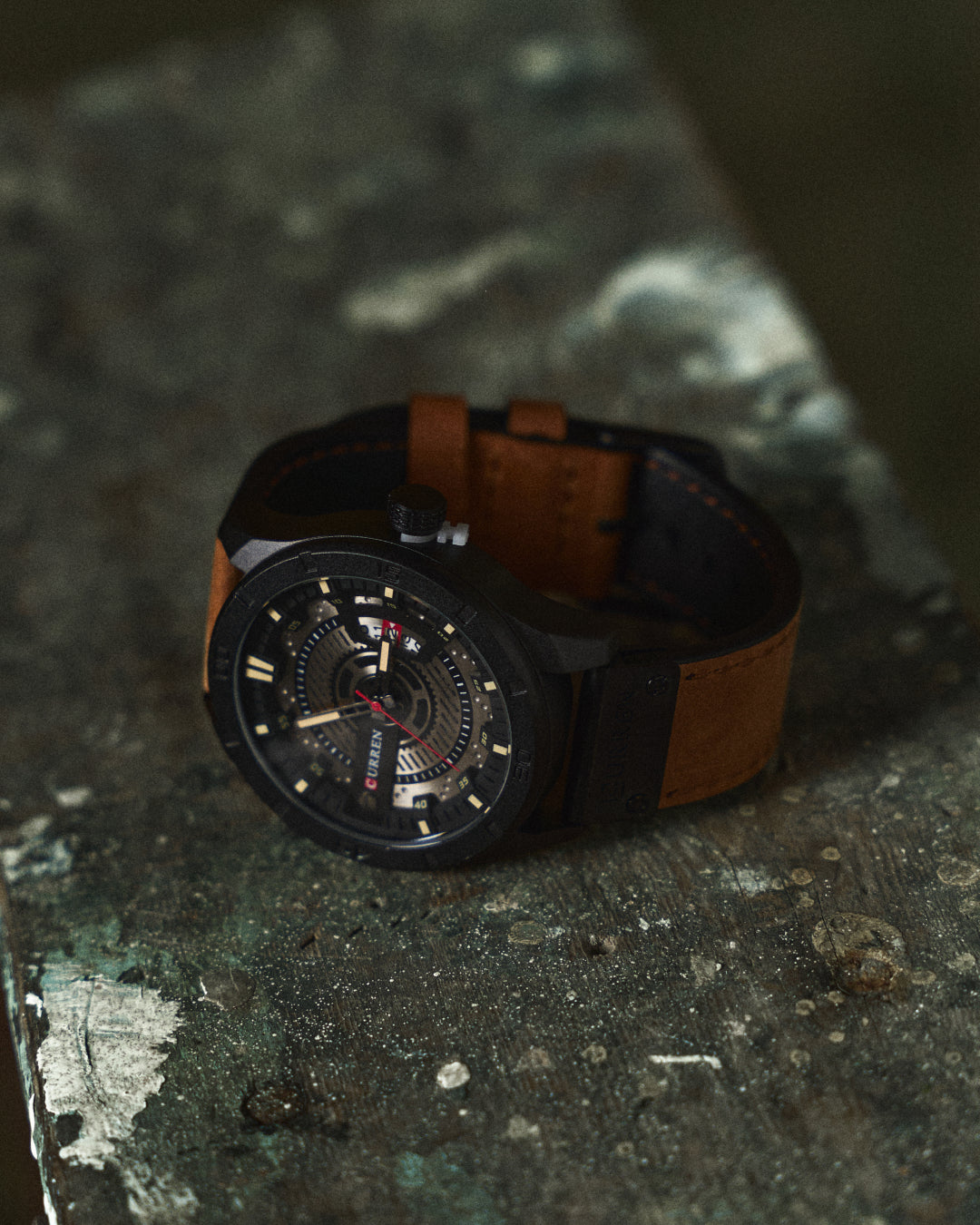 Men's Leather Watch – Curren Classic Chronograph
