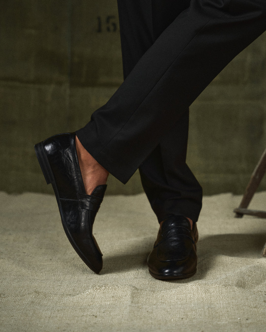 Men's Full-Grain Leather Square-Toe Loafers