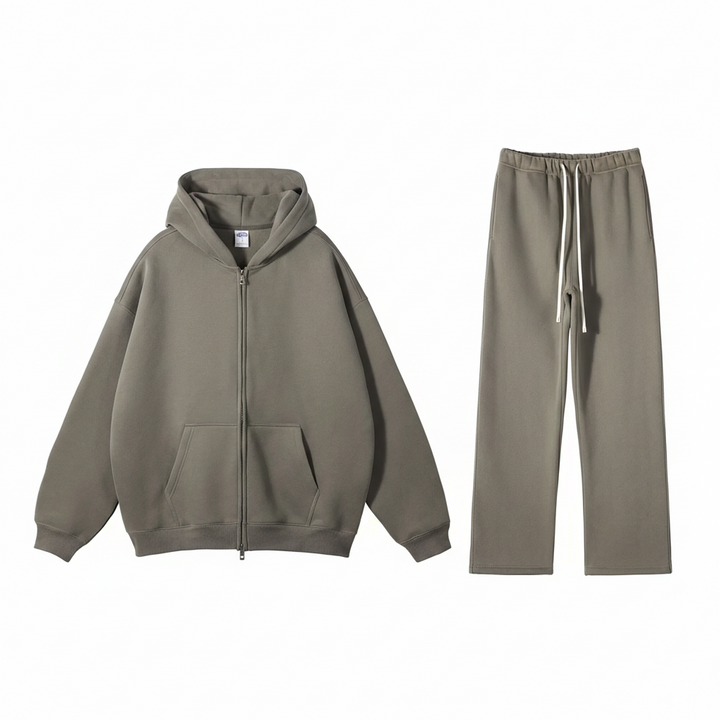 Women’s Luxe 2‑Piece Loose Fleece Hoodie & Jogger Set-HighTouch