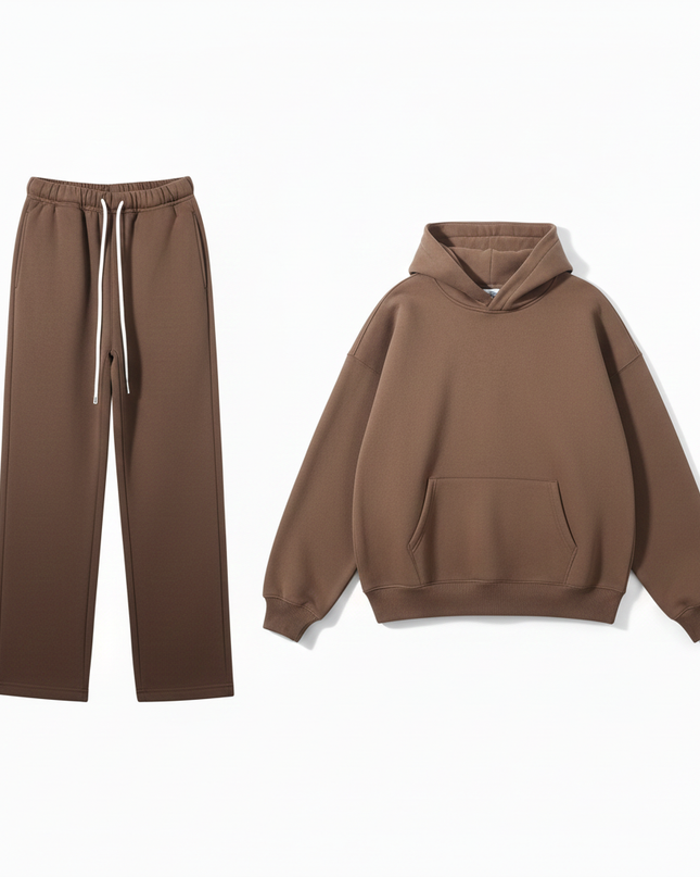 Men’s Plush Hoodie & Wide Leg Joggers