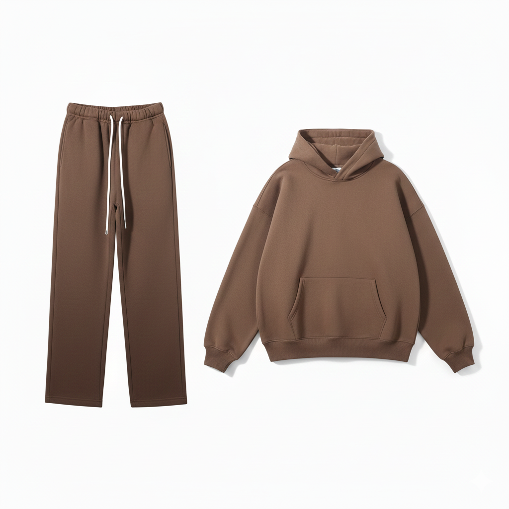 Men’s Plush Hoodie & Wide Leg Joggers-HighTouch