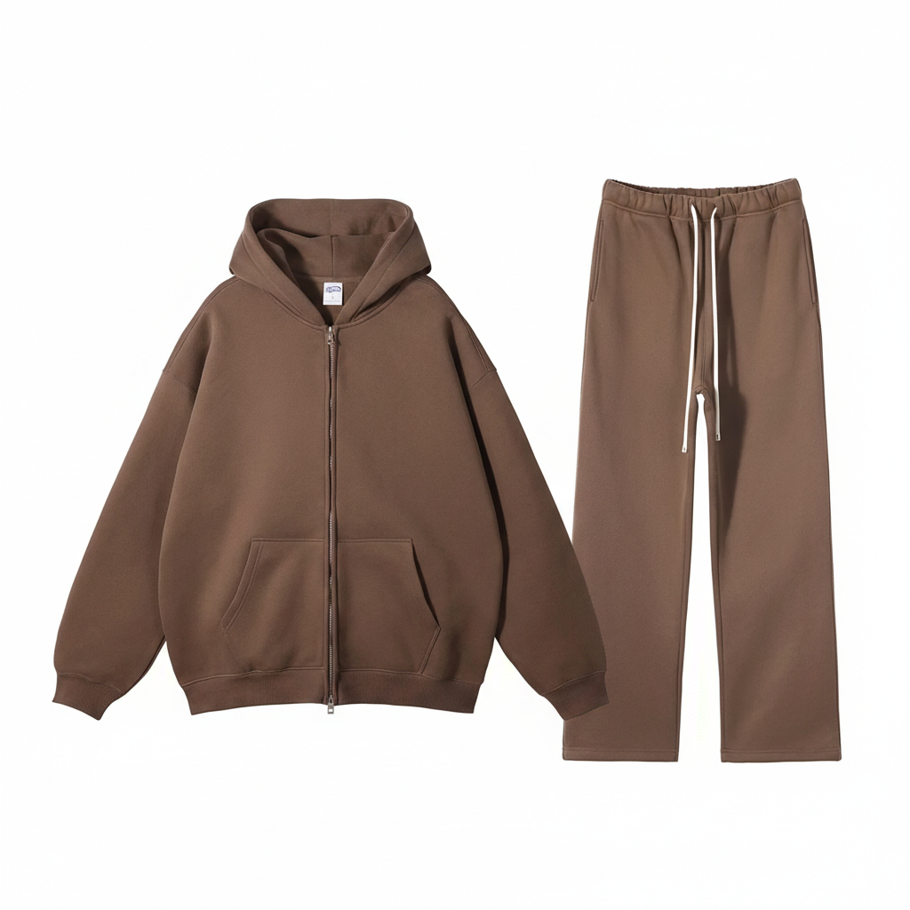 Women’s Luxe 2‑Piece Loose Fleece Hoodie & Jogger Set-HighTouch
