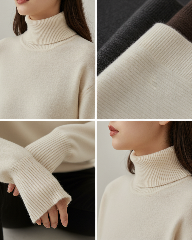 Twist-Neck Slim Fit Knit Top for Women