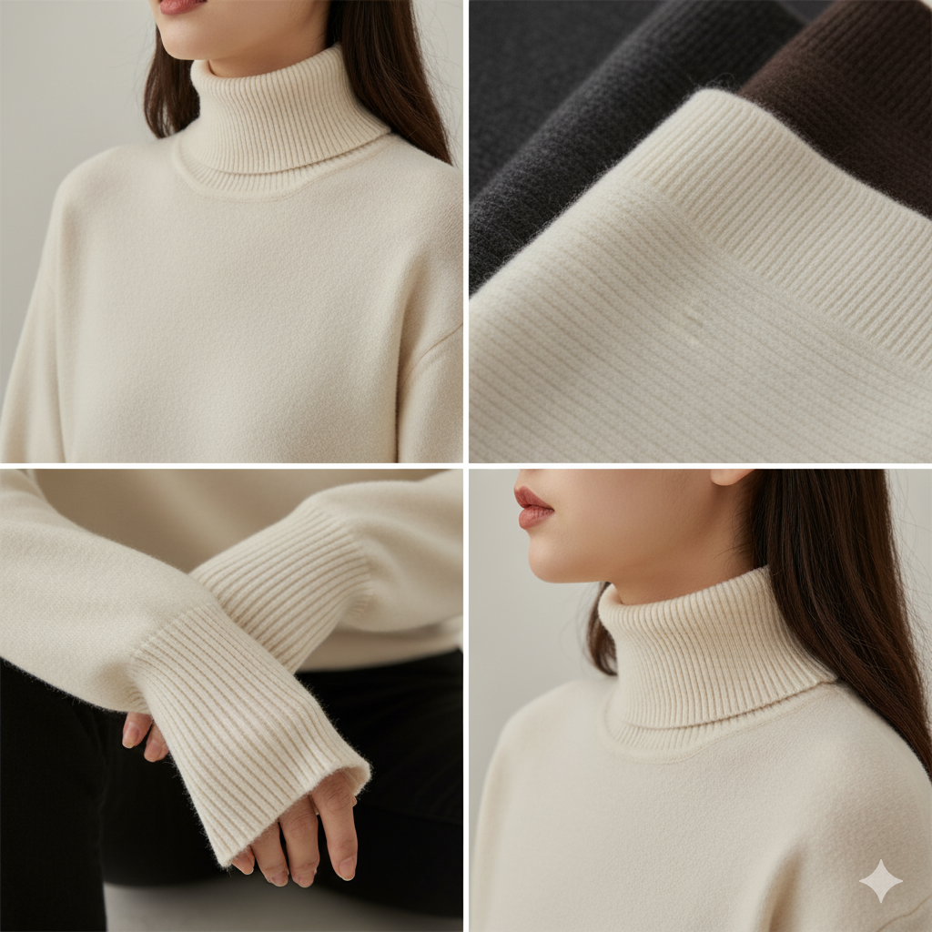 Twist-Neck Slim Fit Knit Top for Women